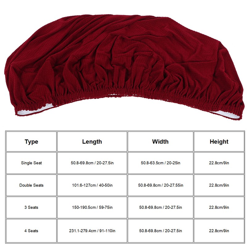Polyester Sofa Seats Covers Waterproof Washable Slipcover Elastic Protector Home