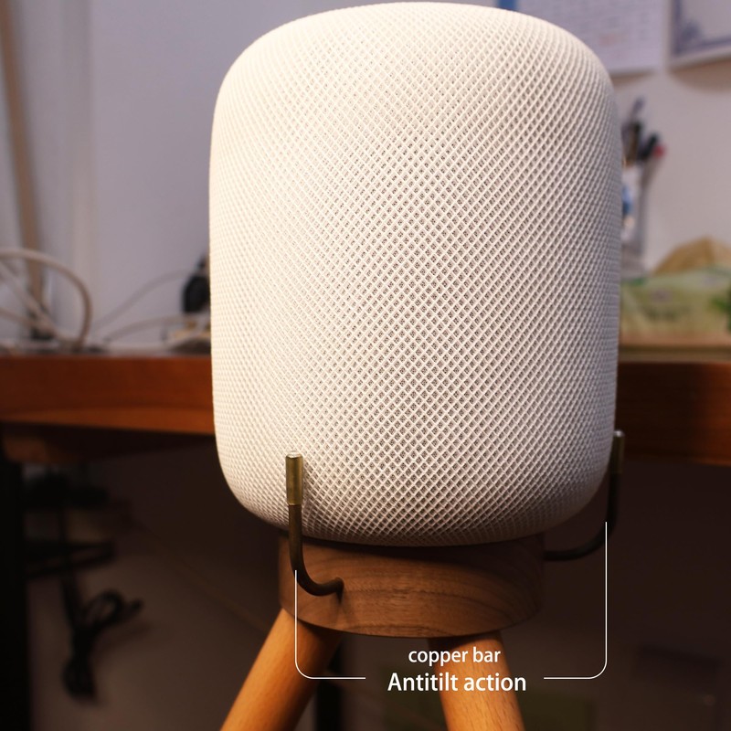 HOOKMEMO Speaker Stand for HomePod 2（2023） Black Walnut Stand for