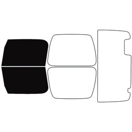 Rvinyl Window Tint Kit Compatible with Jeep Wrangler 1997-2006 - Front Precut Kit - 5%