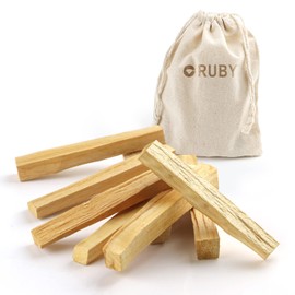 RUBY - Palo Santo Sticks Premium XL 5-7 Pieces (50g) Quality 100% Natural Sacred Wood from Peru to Repel Negative Energies and Attract Positive Vibrations (50 g)