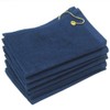 TOWELHUB Finger Touch - 6 Pack Golf Towels - Navy