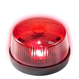 RED FLASHING WARNING LIGHT WITH SIREN FOR FANCY DRESS ACCESSORY