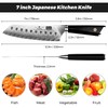 SHAN ZU Damascus Chef Knife Santoku Knife 7 Inch Professional