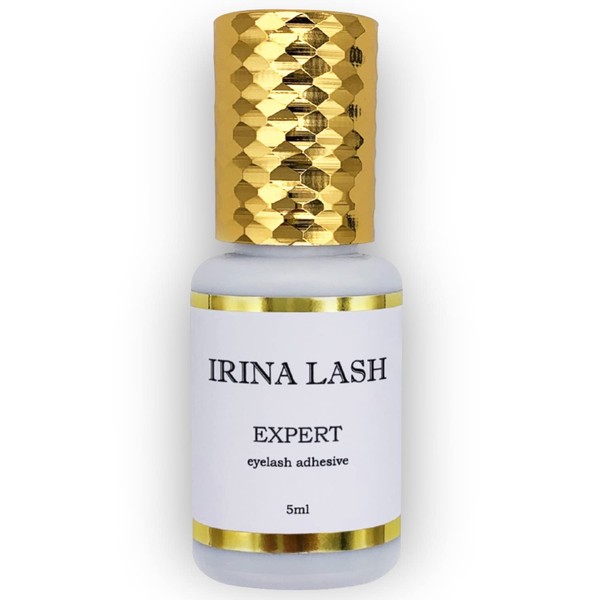 Hair to Hair Eyelash Glue Volume Expert, Healthcare Approval, Quick Drying in 0.5 Sec, Lasts 7 Weeks, 5 ml Black for Extensions - Irina Lash