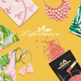 Lifestance Hard Wax Beans Hair Removal Kit, Lifestance Hard Wax Kit Delilatory Wax Beads for Facial, Brazilian Bikini, Underarms, Back and Chest, Legs At Home Waxing 1lb Pink Wax Refill