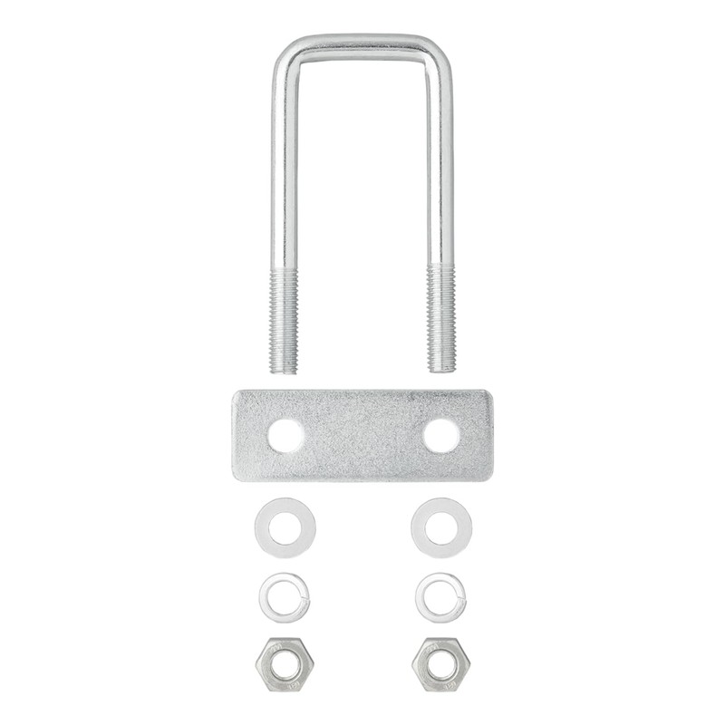 Lashing Brackets, Rectangular U-Brackets with Plate & Nuts, M10 Galvanised,