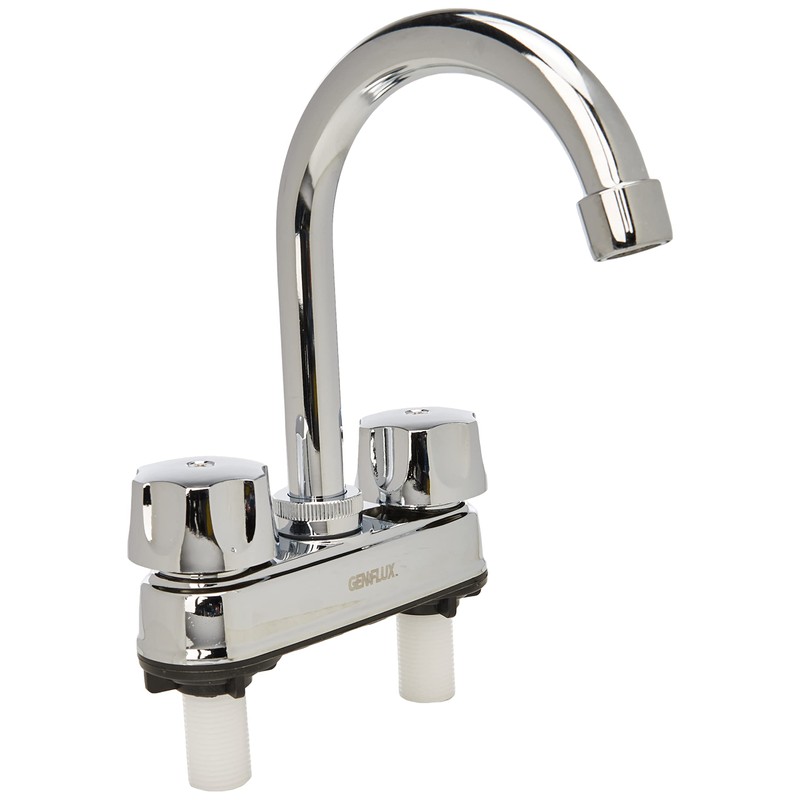 Genflux MZLA130PLCB Mezcladora Plastico para Lavabo, 4"