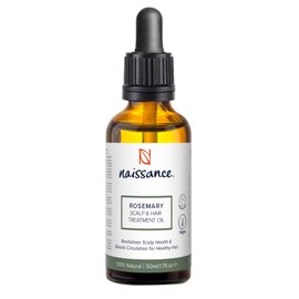 Naissance Rosemary Hair and Scalp Oil 50ml - Blended with Jojoba, Almond, Argan and Essential Oils