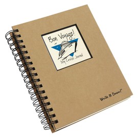 Write it Down series by Journals Unlimited, Series Guided Journal, Bon Voyage! My Cruise Journal, Full-size 7.5"x 9", Kraft Hard Cover, Made in USA