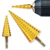 BLOSTM Step Drill Bit Set - 3pcs High Speed Cone