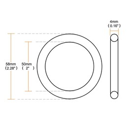 TA-VIGOR 1Pc Nitrile Rubber O-Rings, 58mm OD 50mm ID 4mm Width Rubber Washers Spacer O-Rings Gasket kit, Metric Sealing Gasket for Hose, Faucet, Automotive, Plumbing
