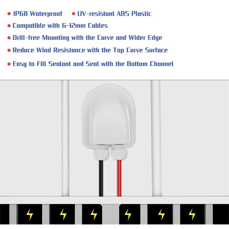 Solar Cable Entry IP68 2-Way Cable Entry Roof Feed-Through Waterproof
