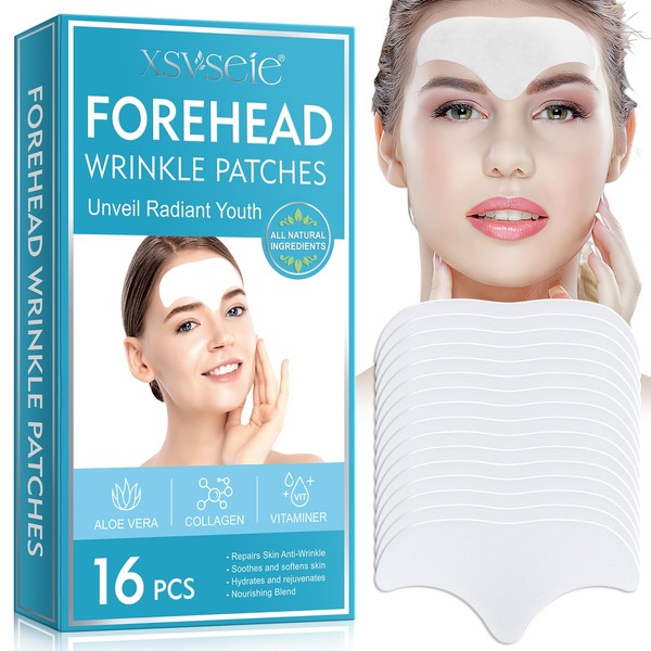 Forehead Wrinkle Patches, 16pcs Collagen Anti Wrinkle Patches With Aloe