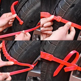 일회용 스노우체인 비상시 장착 케이블타이 10p 타이어 미끄럼방지 Disposable Snow Chains Emergency Installation Cable Ties 10p Tire Anti-Slip
