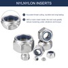 sourcing map 50Pcs M6 x 1mm Nylon Insert Hex Lock