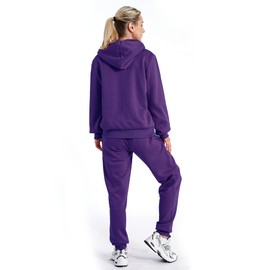 TanBridge Womens 2 Piece Sweatsuit Set Sherpa Lined Fleece Jogger Outfit Hoodie & Sweatpants Set