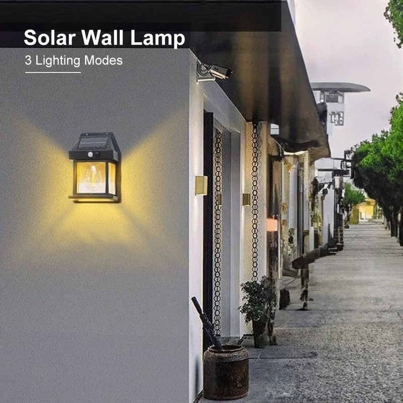 OUGETHER Solar Wall Lights Outdoor, Wireless Dusk to Dawn Porch