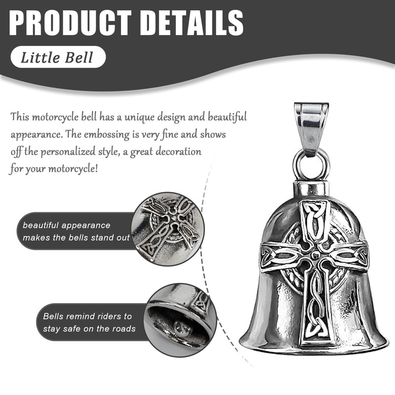 VBGURR 1 Piece Motorcycle Bell Biker Bell Motorcycle Bell with