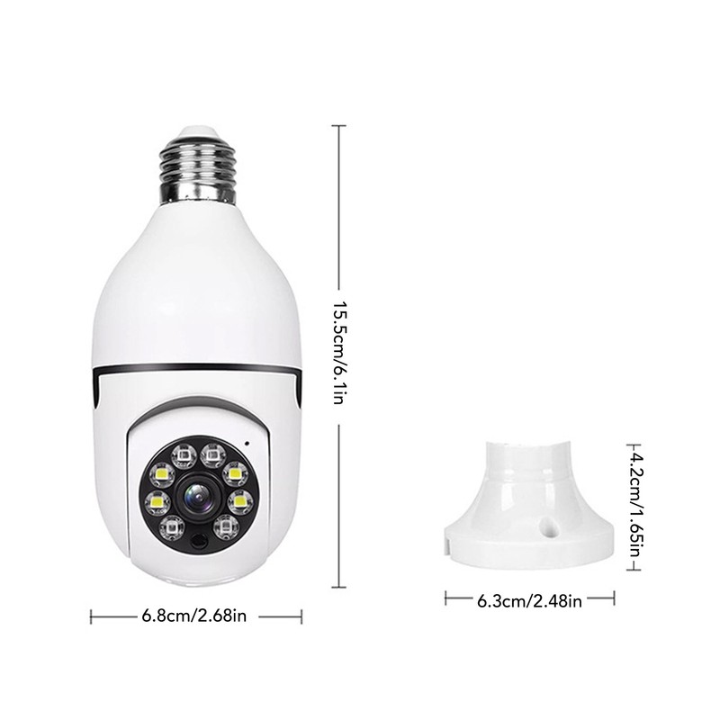 Light Bulb Security Camera Wireless 360 Degree Panoramic View 2