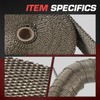 DNA MOTORING Exhaust Heat Wrap with 5 PCS Stainless Steel