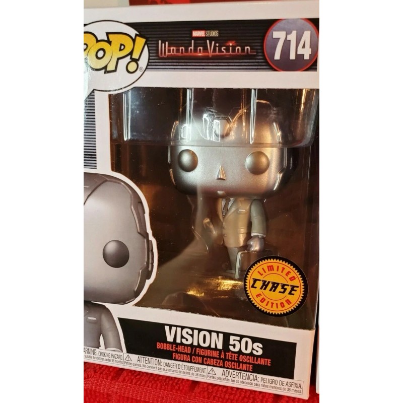 Funko Pop! WandaVision Vision #714 (Chase) , Vision #718 (70s),