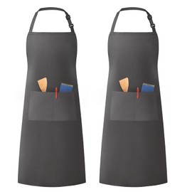 LivinEase Unisex Adjustable Bib Aprons - Stylish Chef Aprons with Double Pockets for Men and Women – Ideal for Cooking, Gardening, and Barbecue Aprons