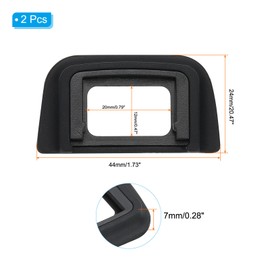 PATIKIL DK-20 Viewfinder Eyepiece Eyecup, 2 Pack Camera Eyecup Eye Cup Protector Replacement Accessories for Nikon Block Flare and Sunlight Scratch Resistance Protection, Black