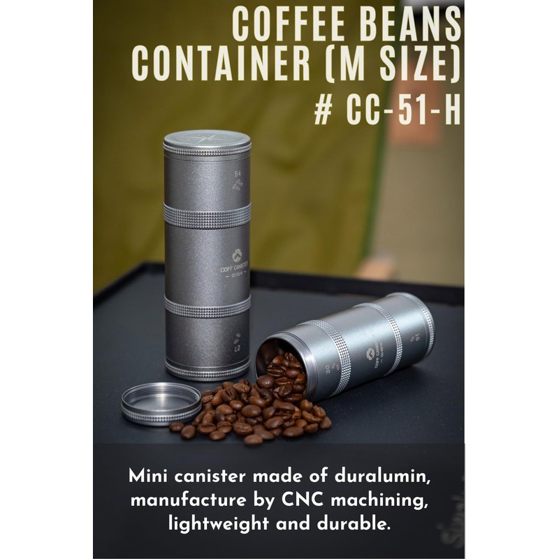 camping moon Coffee Canister 2-Stage CNC Cutting Duralumin CC-51-H