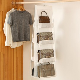 Bag Storage, Hanging Storage, Bag, Storage, 4 Tiers (White)