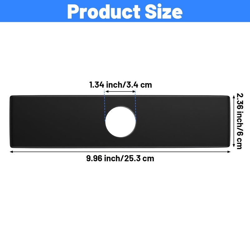 Kitchen Faucet Sink Hole Cover, Deck Plate Escutcheon, 10 Inch