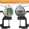 Neoteck Digital Thickness Gauge 1inch/25.4mm,0.0005inch/0.01mm LCD Display with Inch/MM Conversion