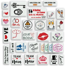 Yatatu – Temporäre Hochzeitstattoos – über 130 temporäre Tattoos für Hochzeiten mit verschiedenen Designs – gebrauchsfertige Einzelstücke (Englische Version)