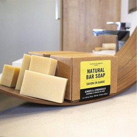 Caron & Doucet - Ginger & Lemongrass Castile Soap, 6 Bars | 100% Natural Premium Moisturizing Olive Oil Soap bars for Hands & Body. Made in Canada with Certified, Sustainably Sourced Plant Oils.