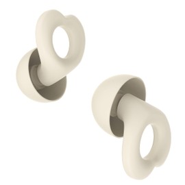 Silent Heart Ear Plugs Ultra-Comfy Reusable Noise-Reducing Earplugs by CITIGO, for Sleep, Deep Focus, Travel, Sensitivity | Hearing Protection | S/M/L Sizes Fit | 24dB (SNR) Noise Reduction (White)