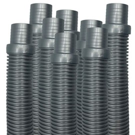 Puri Tech 8 Pack Universal Pool Cleaner Hose 48 Long, Silver Color, for Hayward Navigator, Vac Ultra, AquaBug