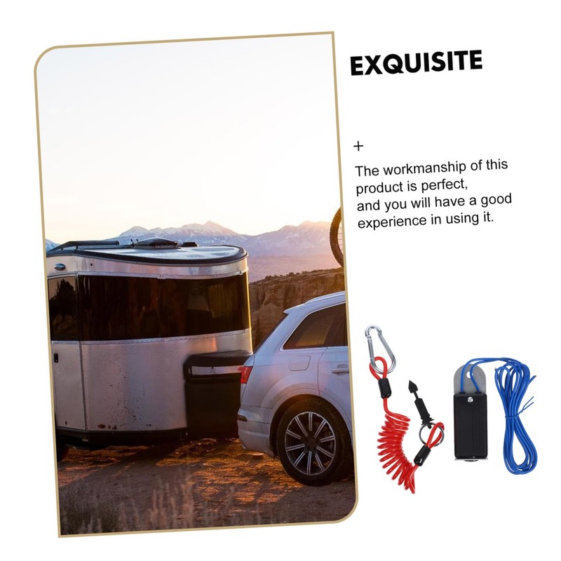 FUNOMOCYA Trailer Breakaway Switch 4ft Coiled Cable Electric Brake Controller