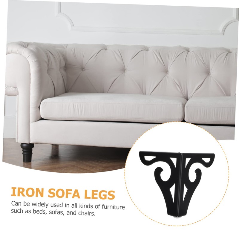 KONTONTY 4 Pcs Iron Sofa Support Legs Strong Cabinet Legs