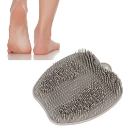 Depurador de Espalda para Pies de Ducha, Almohadilla de Masaje, Depurador de Espalda Montado en la Pared, Cepillo de Cojín de Masaje de Baño de Silicona con Ventosas, Alfombrilla