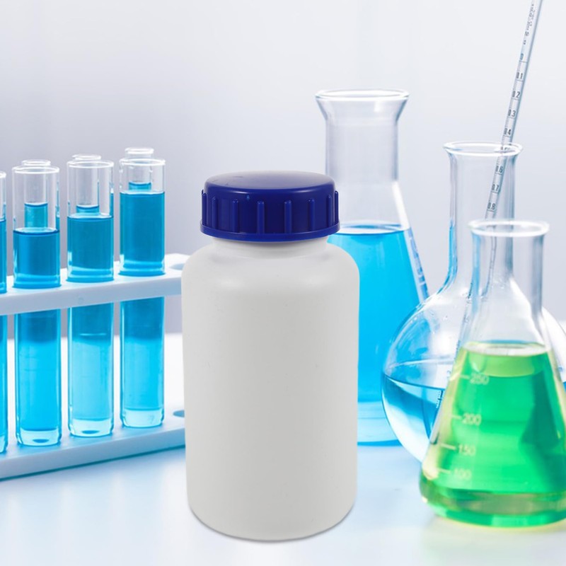 CHILDWEET 1set Chemical Reagent Bottles Thick Sample Storage Container Cap