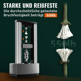 Unaibber Paracord 4 mm, Paracord 550 (40 m) Cords Rope, 7 Core Strands, Nylon Rope, Paracord Made of Tear-Resistant 100% Nylon, Paracord Holds up to 250 kg for Survival Camping (Army Green)