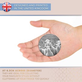 Destination Vinyl ltd Magnet for Refrigerator, Fridge BW - Sheep Flock Farm Farmer Cute Funny for Office, Cabinet and Whiteboard, Magnetic Stickers, 43513