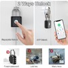 Fingerprint Padlock, Eseesmart Small Combination Padlock, Biometric Keyless Padlock USB