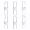 Qtopun 6-Pack U-Shaped Cabinet Locks, Adjustable Sliding Drawer Locks for