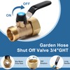 OPERMAXER Brass Garden Hose Shut Off Valve Full Flow, Heavy