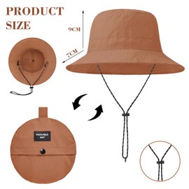 Hebterrka 1 x Waterproof Rain Hat, Foldable Outdoor UV Protection Sun Hat, Quick Drying Boonie Hat for Hiking