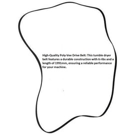 Tumble Dryer Drive Belt - 1991H8PHE | Efficient 6 Rib Poly-Vee Design