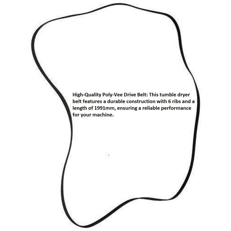 Tumble Dryer Drive Belt - 1991H8PHE | Efficient 6 Rib