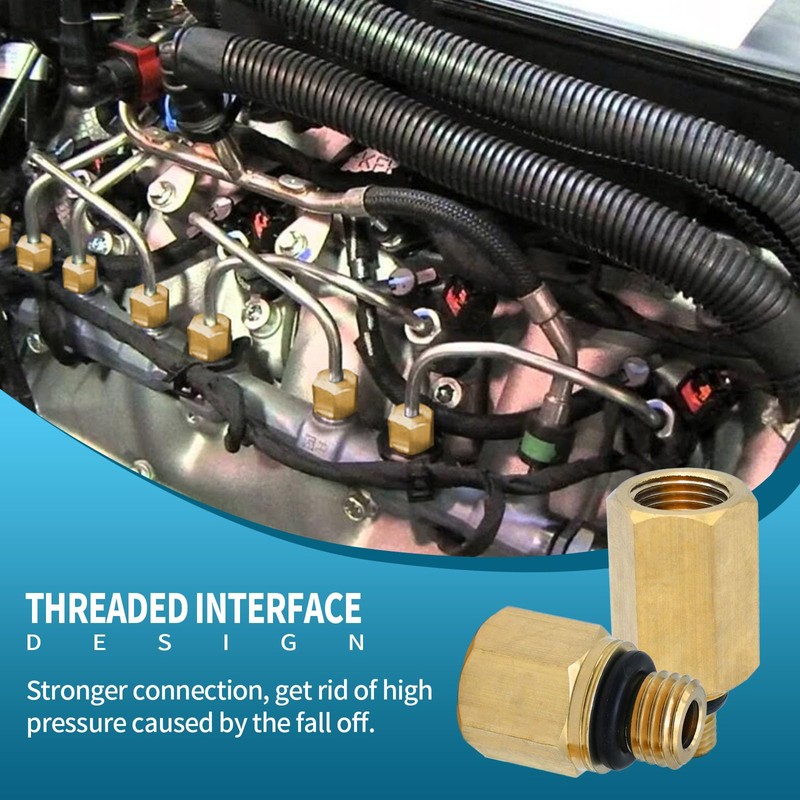 Aynaxcol 2Pcs Fuel Rail Adapter High Pressure Oil Rail Adapters