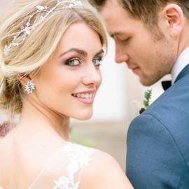 Flyonce Clear Rhinestone Stud Earrings for Women, Glitter Marquise Crystal Cluster Wedding Party Vintage Statement Pierced Studs Earring for Brides Bridal Cocktail Prom Jewelry Silver-Tone