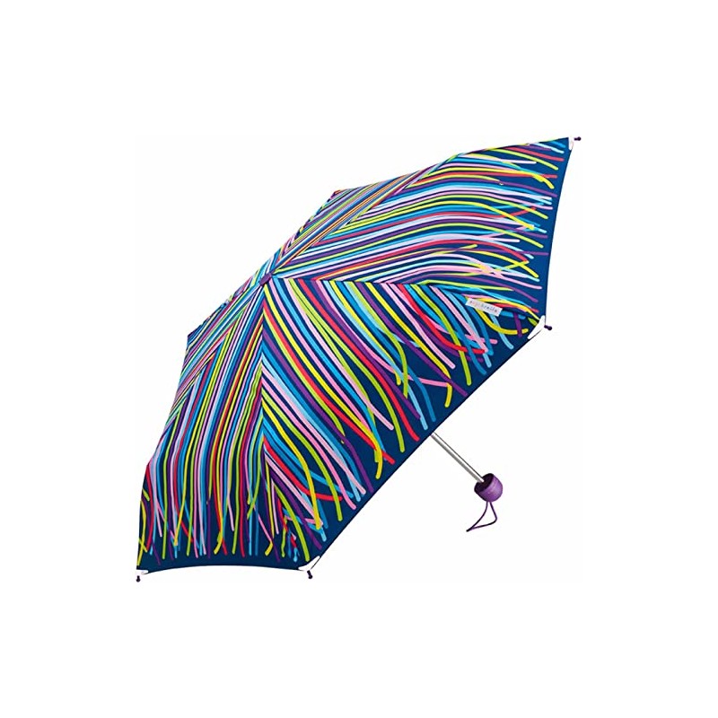 Ergobrella Children's Pocket Umbrella with Reflective Elements, Funny Stripe, Striped